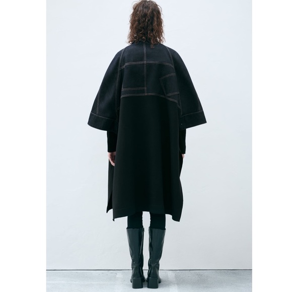 ZARA MANTECO WOOL BLEND CAPE ZW COLLECTION - Picture 2 of 6